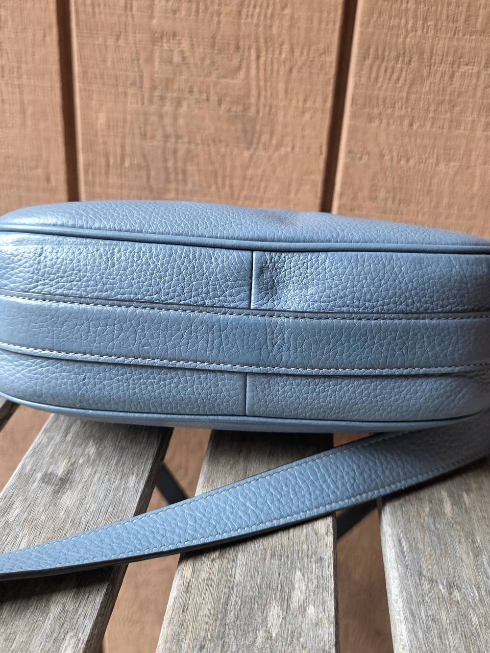 Coach Macie Saddle Bag Varsity Stripe Blue Crossbody Purse
